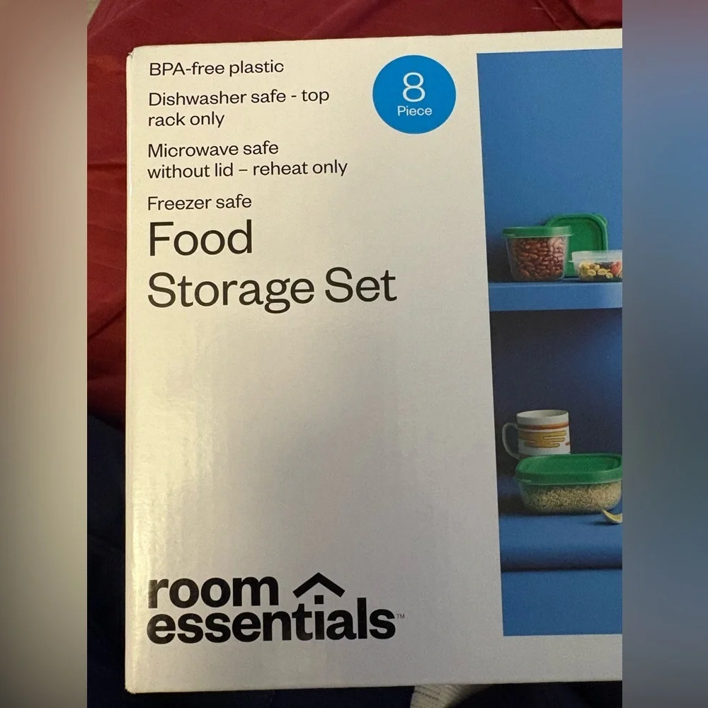 New-8 Food Storage Container Set Multi color freezer & dishwasher safe